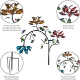 Evergreen Garden Beautiful Summer Multi Colored Flowers Wind Spinner | 91 inches Tall x 41 Inches Wide | Fade and Weather Resistant | Metal Stake | Garden Yard Outdoor Decor for Home