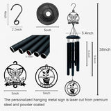 Personalized Wind Chime with Welcome Garden Sign, Custom Wind Chime for Mom Grandma