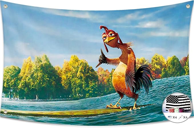 Probsin Chicken Flag 3x5Ft Meme Funny Flag Banner Party Supplies Yard Signs Home Decor Hanging Poster for College Room Man Cave Welcome Photo Backdrop with Brass Grommets
