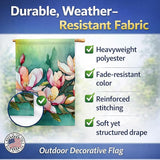 Caroline's Treasures Louisiana Magnolias in Watercolor House Flag Large Porch Sleeve Pole Decorative Outside Yard Banner Artwork Wall Hanging, Polyester, House Size, Multicolor