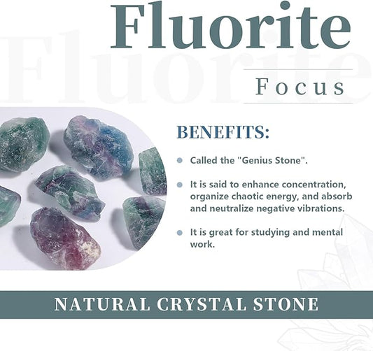 rockcloud Fluorite Raw Stones Wind Chime Home Garden Decoration Figurine