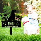 Custom Labrador Dog Memorial Grave Marker,Personalized Dog Memorial Garden Stake,Flora Dog Plaque Burial Stake Engraved Sign,Sympathy Grave Stake for Loss of Dog,Pet Memorial Statue Headstone Labrador