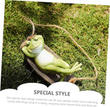 Lovely Hanging Frogs Ornament Resin Courtyard Frogs Figure with Swing Weather-Resistant Garden Statues Decor for Outdoor Patio Home Office Gift for Friends and Family