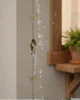 HIGHBIX Rain Chain 8ft Handmade Garden Display Hanging Replacement for Gutter Downspouts Black Powder Coated (Theme 4)