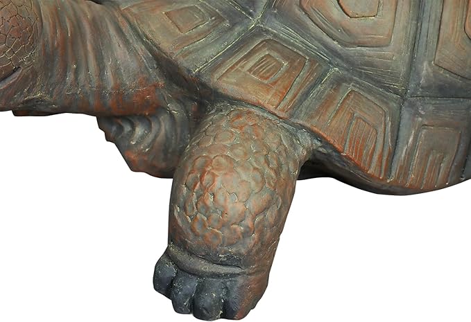 Concrete Garden Tortoise Statues - 34.2" Tortoise Statue Home Decor, Yard Outdoor Statue for Home and Garden Decor, Brown