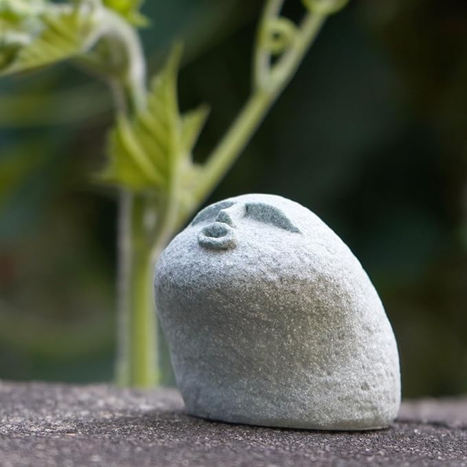 Cute Stone Primitive Man Figurine: Funny Stoneman Statue for Outdoor Decor, Carving Face Garden Home Decoration Fish Tank Ornament - Stone Man D