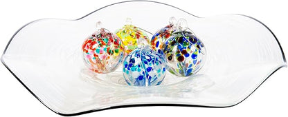 Dale Tiffany Hand Blown Glass, 3" Diameter Eden, Tree of Life Collection, Witch Globe Hanging Garden Indoor/Outdoor Decorative Ornament Gazing Ball