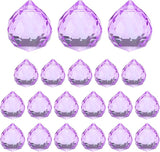 M METERXITY 20-Pack Crystal Ball Prisms, 24mm/0.94 Inch Chandelier Pendant Maker Hanging Crystals Chandelier Prisms for Home/Windows/Garden/DIY Decoration[Light Purple]