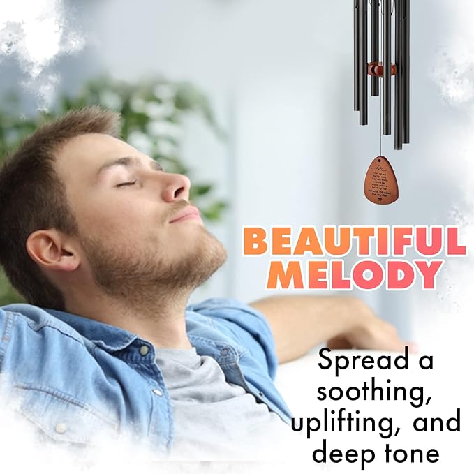 Sympathy Wind Chimes - Memorial Chimes for Loss of Loved One, Condolence Remembrance Gift in Memory of Mother Father, 32 Inch
