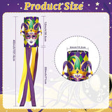 NOVWANG Mardi Gras Windsock, 40 Inch Wind Socks Mardi Gras Outdoor Decorations Purple Green Yellow Carnical Festive Flags for Yard Garden Home Party Hanging Decor