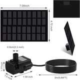 Solar Water Fountain for Bird Bath with Seperate Solar Panel 2W,Solar Fountain Pump for Pond,Water Feature Solar Water Pump