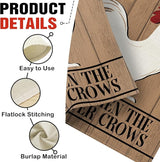Dyrenson Farmers Market Chicken Decorative Garden Flag, Open When The Rooster Crows Farmhouse Yard Outside Home Decoration, Rustic Country Burlap Outdoor Small Decor Double Sided 12 x 18