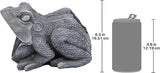 Design Toscano QM7512081 Garden Frog Decorative Object, Grey Stone