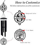 Personalized Weddings Wind Chime Gifts for Weddings or Anniversaries Custom Chime Gifts Custom Metal Sign Gift for Couple Parents Friends