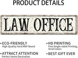 Madcolitote Retro Law Office Wood Sign Law Office Custom Street Sign Rustic Wooden Wall Art Farmhouse Wall Decor Kitchen Home Decor Signs Wall Hanging Sign Housewarming Gift 6x24in