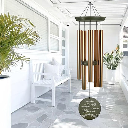 Personalized Guitar Memorial Wind Chime, in Loving Memory of Guitarist Memorial Gifts, Bereavement Gift, Sympathy Gift, Guitarist Loss Gift, Brother Loss Gifts, Produced in USA