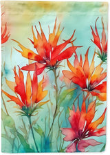 Caroline's Treasures Wyoming Indian Paintbrush in Watercolor Garden Flag Mailbox Flag Decorative Yard Flag Banner Outside Patio Artwork Yard Flower Beds, Garden Size, Multicolor