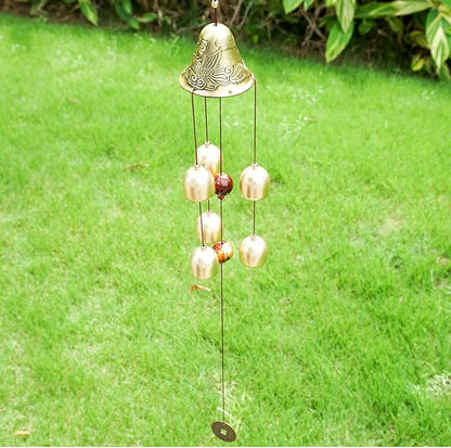 Banfeng Lucky Wind Chimes Feng Shui Bell for Good Luck Home Garden Patio Hanging Decoration Gift (6 Bells)