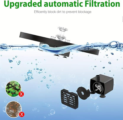 HEERTTOGO 1Pc 3.5W solar bird bath fountain pump with lights, solar panel kit water pump, suitable for ponds, bird feeders, gardens, outdoor decoration, DIY fountain landscaping, landscape design