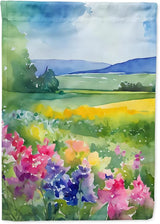 Caroline's Treasures Massachusetts Mayflowers in Watercolor Garden Flag Mailbox Flag Decorative Yard Flag Banner Outside Patio Artwork Yard Flower Beds, Garden Size, Multicolor
