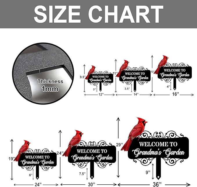 Personalized Metal Garden Signs, Custom Name Yard Stake Sign for House Outdoor Outside Decorative, Lawn Patio Decorations Gardening Enthusiasts Grandmothers Gift 12/14/16/24/30/36inch