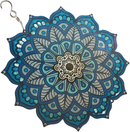 Hanging Wind Spinners Outdoor- Wind Spinner Outdoor Clearance,Mandala Flower Hanging Wind Spinner，Garden Decor,Spinners for Yard and Garden, (10 inch)