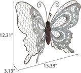 Hobby Lobby Metal Wall Art, Spring, Garden, Indoor/Outdoor (Brown/Silver Butterfly)