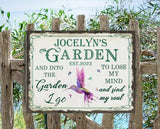 Customize Metal Signs with Name Garden Sign Personalized Waterproof Vintage Decorative Metal Print for Wall Decor Home Garden Ideas Gifts Made in USA