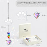 Dog Memorial Gifts, K9 Dog Memorial Crystal Suncatcher, Pet Loss Gift, Pet Sympathy Remembrance Bereavement Gifts (Color-Pet Paw)