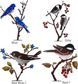Wrought Iron Bird Decoration Metal Iron Art Animal Bird Hanging Ornaments Cute Bird Art Iron Sculpture Creative Outdoor Silhouettes Garden Crafts for Garden (red)