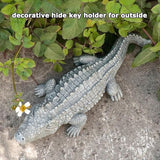Hide A Key Outside Crocodile Key Hiders, Animal Spare Key Hider Hidden Key Holder Small Alligator Statue for Garden Outdoor Indoor or Yard