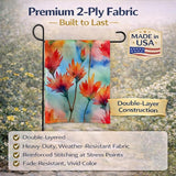 Caroline's Treasures Wyoming Indian Paintbrush in Watercolor Garden Flag Mailbox Flag Decorative Yard Flag Banner Outside Patio Artwork Yard Flower Beds, Garden Size, Multicolor