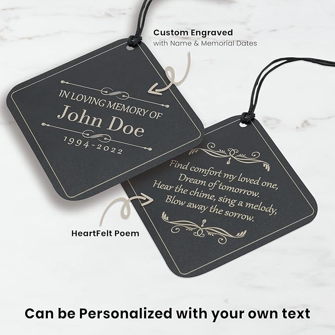 Personalized Memorial Wind Chimes Sympathy Memorial for Loss of Father Or Memorial for Loss of Mother Remembrance Windchimes Loss of A Loved One, Memory Bereavement & Funeral