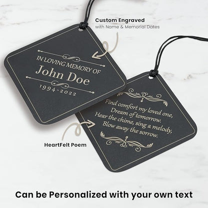 Personalized Memorial Wind Chimes Sympathy Memorial for Loss of Father Or Memorial for Loss of Mother Remembrance Windchimes Loss of A Loved One, Memory Bereavement & Funeral