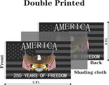 250 Anniversary USA Flag 3x5 Ft 2 Sided 3 Layers 250th Anniversary Flag We The People 1776-2026 250 Years Birthday Patriotic Decor for Outdoor Front Door Porch Wall (E)