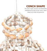 Kisangel 1Pc Seashell Conch Wind Chimes, Hanging Shell Wind Chime Creative Natural Pendant for Home Decor,Random Shape (White)