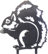 Corten Steel Squirrel Silhouette Rusting Yard Stake (Small)