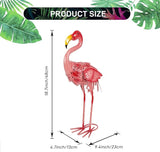 Metal Flamingo Garden Statues Outdoor Decor, Pink Flamingo Outdoor Sculptures Yard Art Decoration for Home Patio Lawn Backyard, Gift for Women Lovers Moms