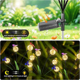 4-Pack Landscape Path Lights – Solar Butterfly Garden Lights, Outdoor Decorative Stakes with Globe Fairy Lights, Solar-Powered & Weatherproof for Yard, Flower Bed, Patio & Lawn Outdoor Decor