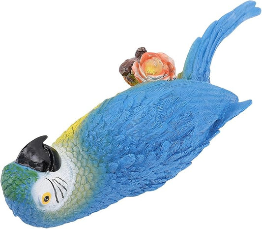 Sculpture, Carving Weather Proof Decor Ornaments with Vibrant Colors, for Garden Balcony Patio Indoor (Left Blue)
