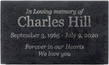 Customized In Loving Memory Black Granite Memorial or Sympathy Gift. Offered in a Variety of Sizes to Meet your Needs and Budget (10 x 6 x 2")