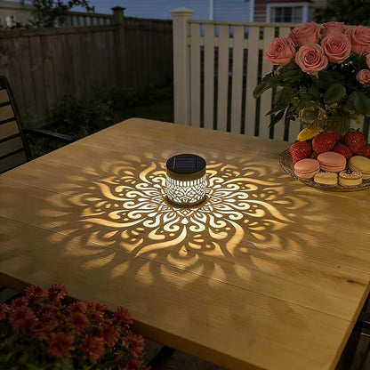 Decorative Solar Mandala Lights, 2026 Upgrade Outdoor Metal Solar Mandala Lights, Waterproof Mandala Theme Fence Light for Garden Backyard Post Patio Yard (1 Pcs)