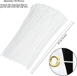 USA Pleated Fan Banner Patriotic Half Flag with Canvas Header and Brass Grommets for 4th of July Memorial Day Indoor Outdoor Decoration (9, 1.5x3 Feet)