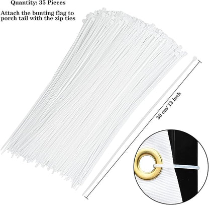 USA Pleated Fan Banner Patriotic Half Fan Banner Flag with Canvas Header and Brass Grommets for 4th of July Memorial Day Indoor Outdoor Decoration (10, 1.5x3 Feet)