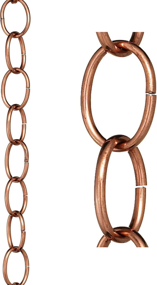 Good Directions 485P-8 Chain Link Rain Chain 8-1/2 Feet Long, 12 Large Figures, 100% Pure Copper
