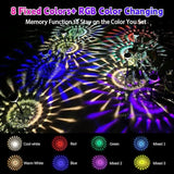 JNOEC 8Pack Solar Pathway Lights Outdoor, Color Changing+8 Fixed Color (Warm White, Cool White, Colored) Solar Lights Outdoor, Bright Solar Powered Garden Light