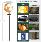 ZNYCYE Solar Lights Outdoor Decorative Moon Cat Butterfly Solar Stake Lights Birthday Mothers Day Gifts for Mom Women Grandma, Garden Decor Waterproof for Walkway, Yard, Lawn, Patio (Warm White)