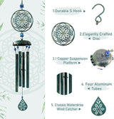 Wind Chimes for Outside Zen Atmosphere Wind Chime Windchime Outdoors for Outdoor Garden Patio Decor with Mandala Design Windchime Gifts for Mother Grandma Sisters(6 Petal)