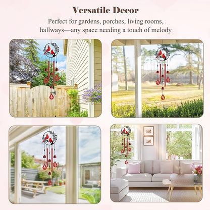 Wind Chimes for Outside Cardinal Wind Chimes Windchimes Outdoors Red Bird Wind Chime Cardinal Gifts for Women Mom Grandma Sisters