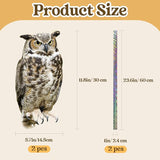 2PCS Fake Owl Plastic Owl to Scare Pigeon for Outdoor Garden Hanging Flat Garden Owls with Reflective Tape to Keep Pigeon Away from Balcony Window Outside Patio Yard Backyard Front Porch